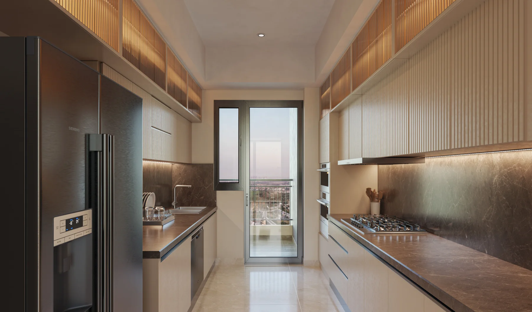 Artistic impression of a residence kitchen